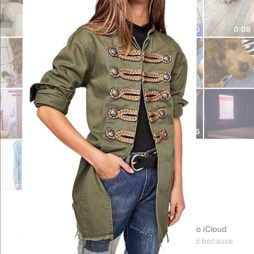 Free people military style jacket